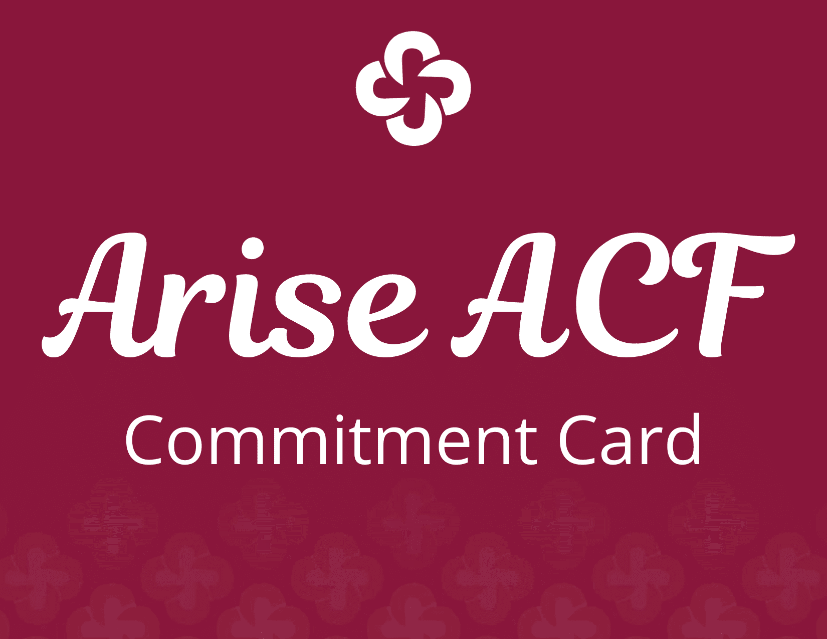 Arise ACF Commitment Card (Postcard)