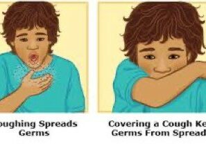 Cover the mouth when sneezing